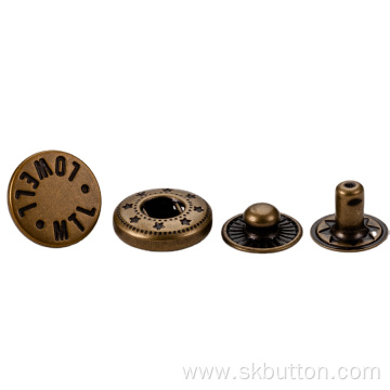 4pcs metal press snap button